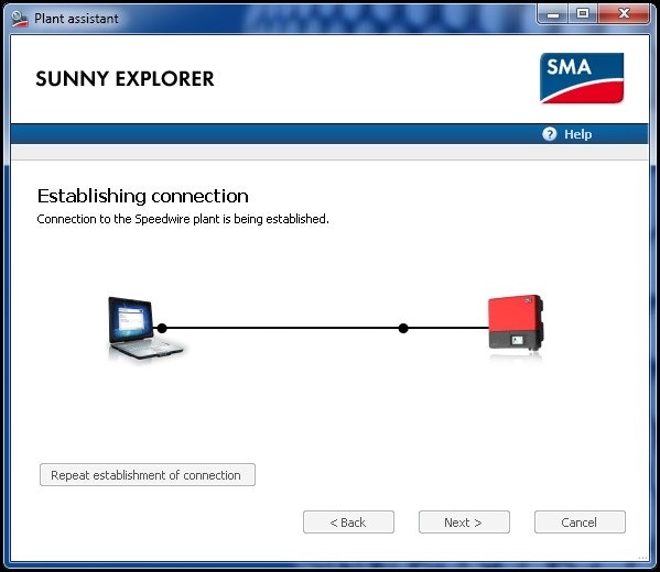 Sunny Explorer Aanmeldscherm