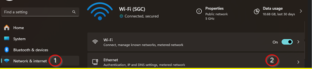 Impostazioni di rete Windows 11